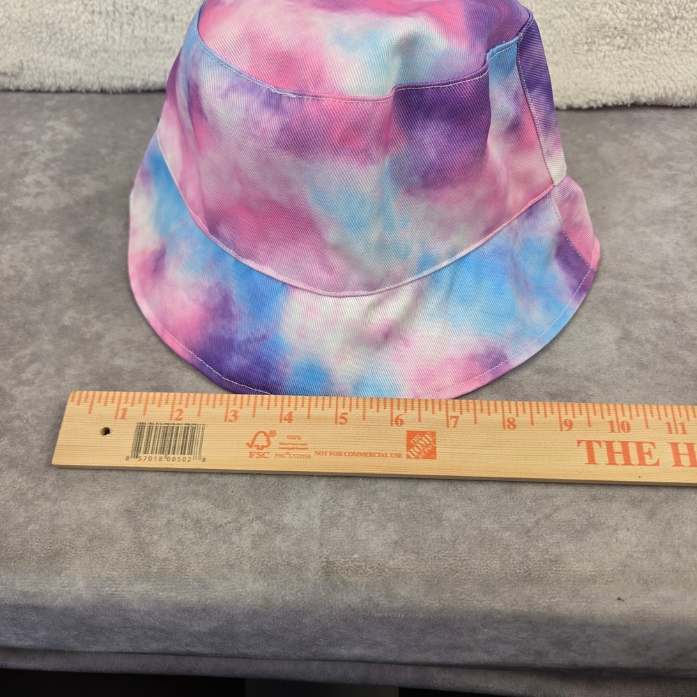 Tie Dye Bucket Hat Pink Purple Blue Psychedelic Festival Sun Hat